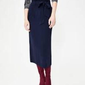 Boden Dark Blue Paperbag Skirt